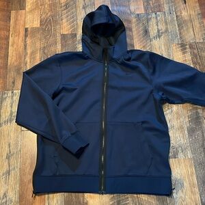Men’s Navy Blue Nike Dri-Fit Full Zip Hooded Hoodie Jacket Size XL